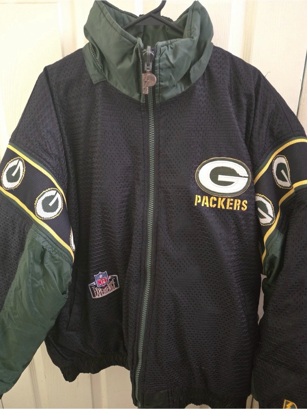 Green Bay Packers NFL Men’s Vintage Pro Player Puffer Reversible Jacket! 2XL!